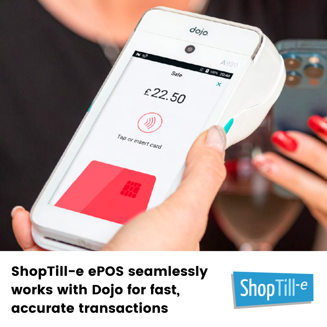 ShopTill-e ePOS includes ePOS integrated payments for fast, accurate transactions.