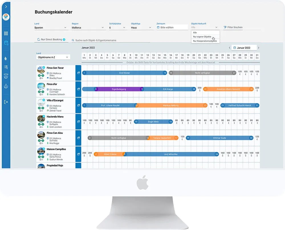 DiBooq Software - Booking Calendar, Property Manager