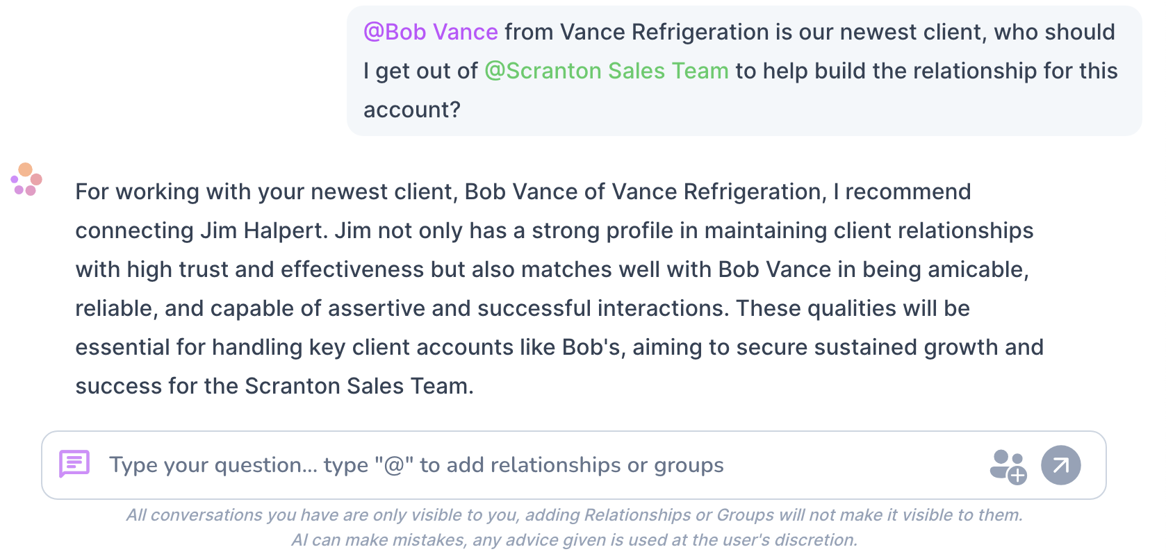 Personos screenshot: Personos offers personalized advice based on your personality and others involved, guiding you through any situation with private, user-only insights.