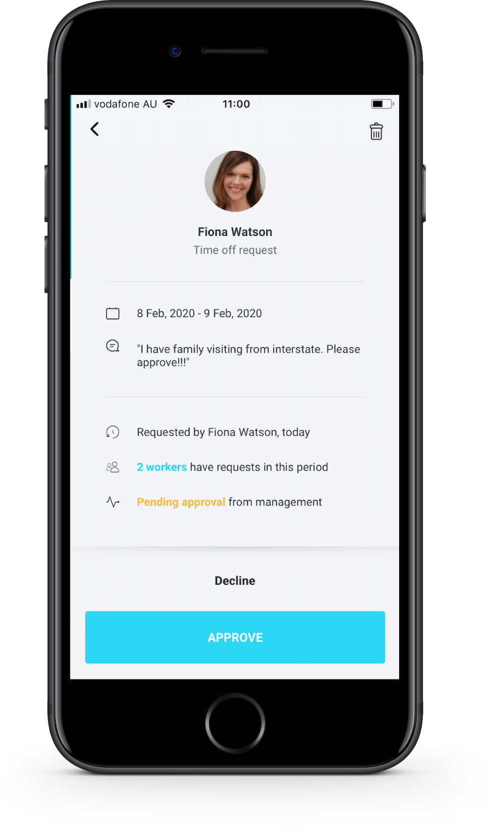 SocialSchedules Software - Worker timeoff requests, approvals and availability management