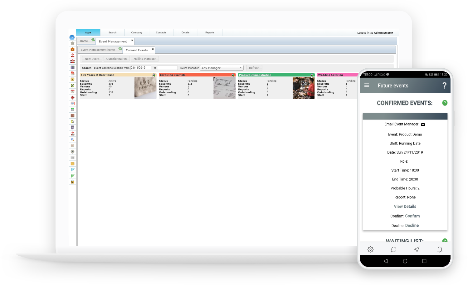 AXLR8 Staffing screenshot: AXLR8 Staffing current events
