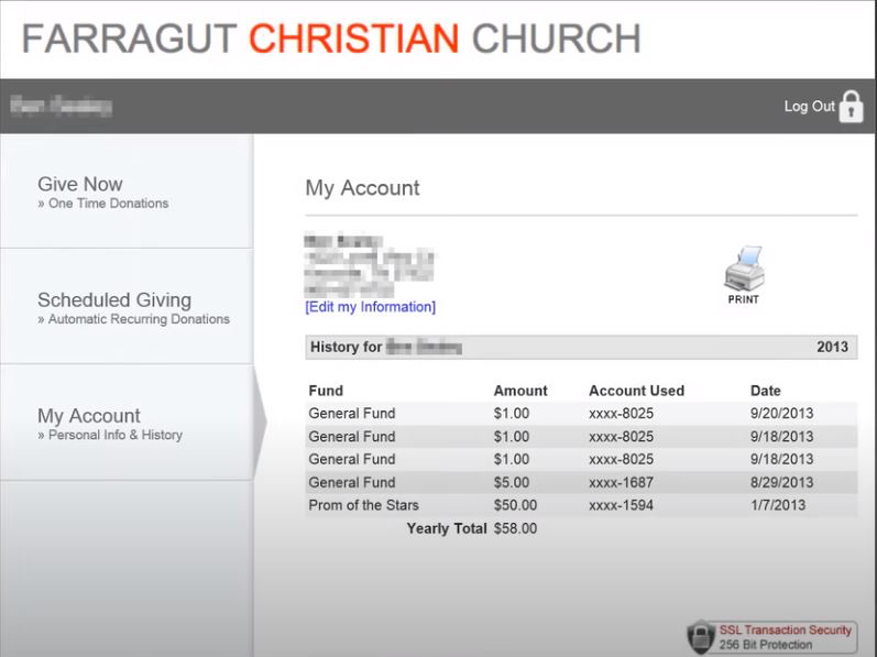 SimpleChurch CRM Giving