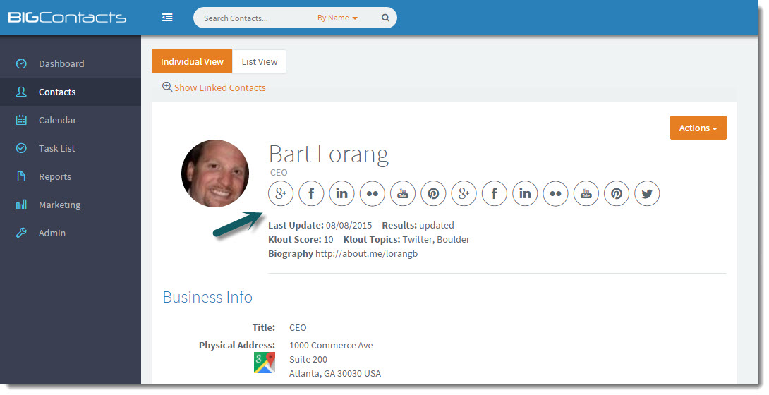 Automatically update social profile information using over 100 different sources