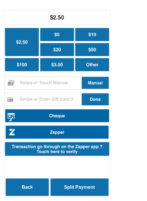 SalesVu Software - POS by Salesvu: split payments screenshot