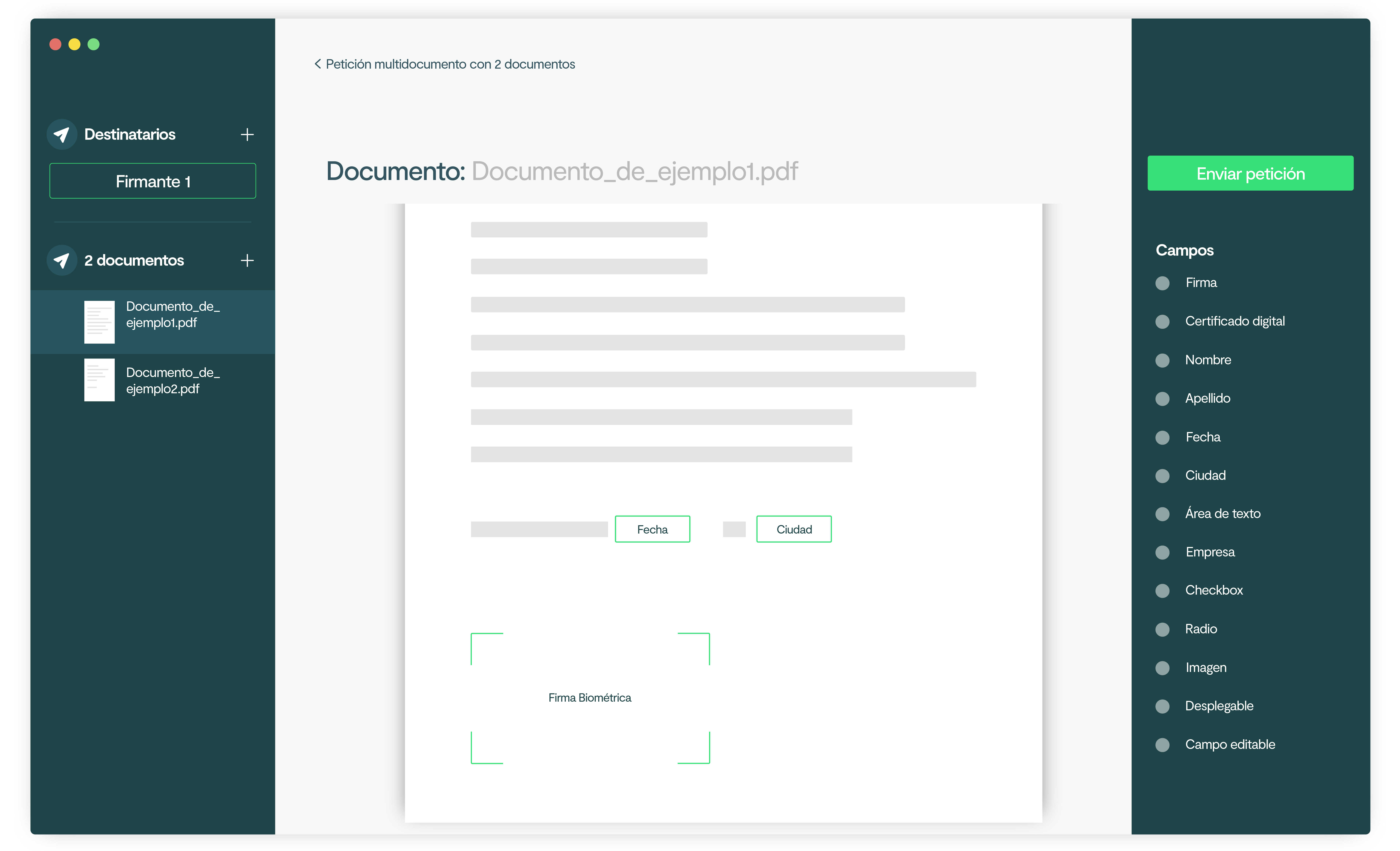 Signaturit Solutions Electronic signature Software - Dashboard 2 Docs