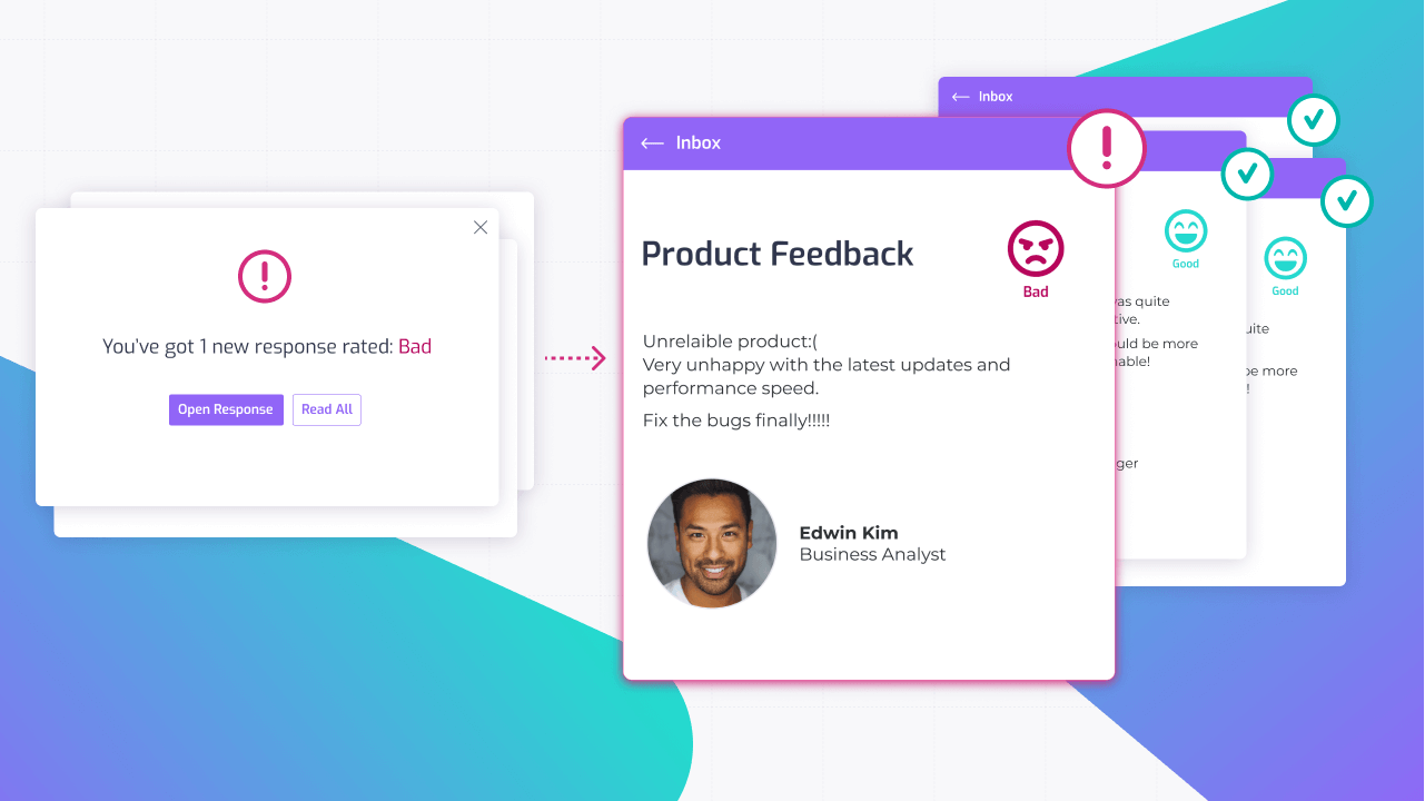 Alerts on feedback that requires your attention