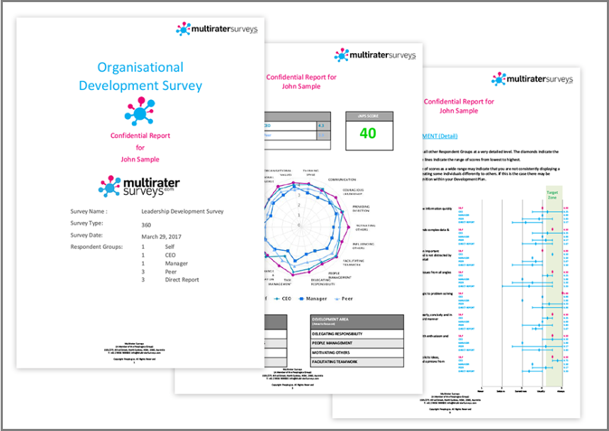 Multirater Surveys screenshot: MultiRater Report