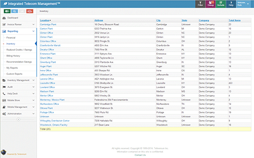 TIMS inventory service management