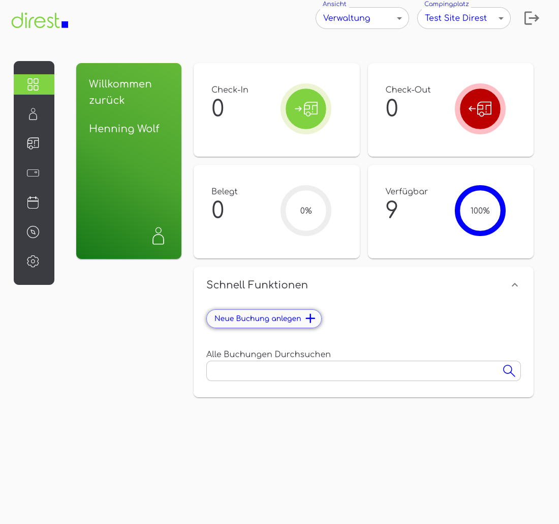 direst screenshot: direst guest check-in and check-out tracking