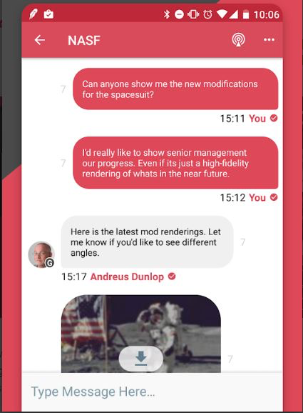 NetSfere screenshot: NetSfere collaboration