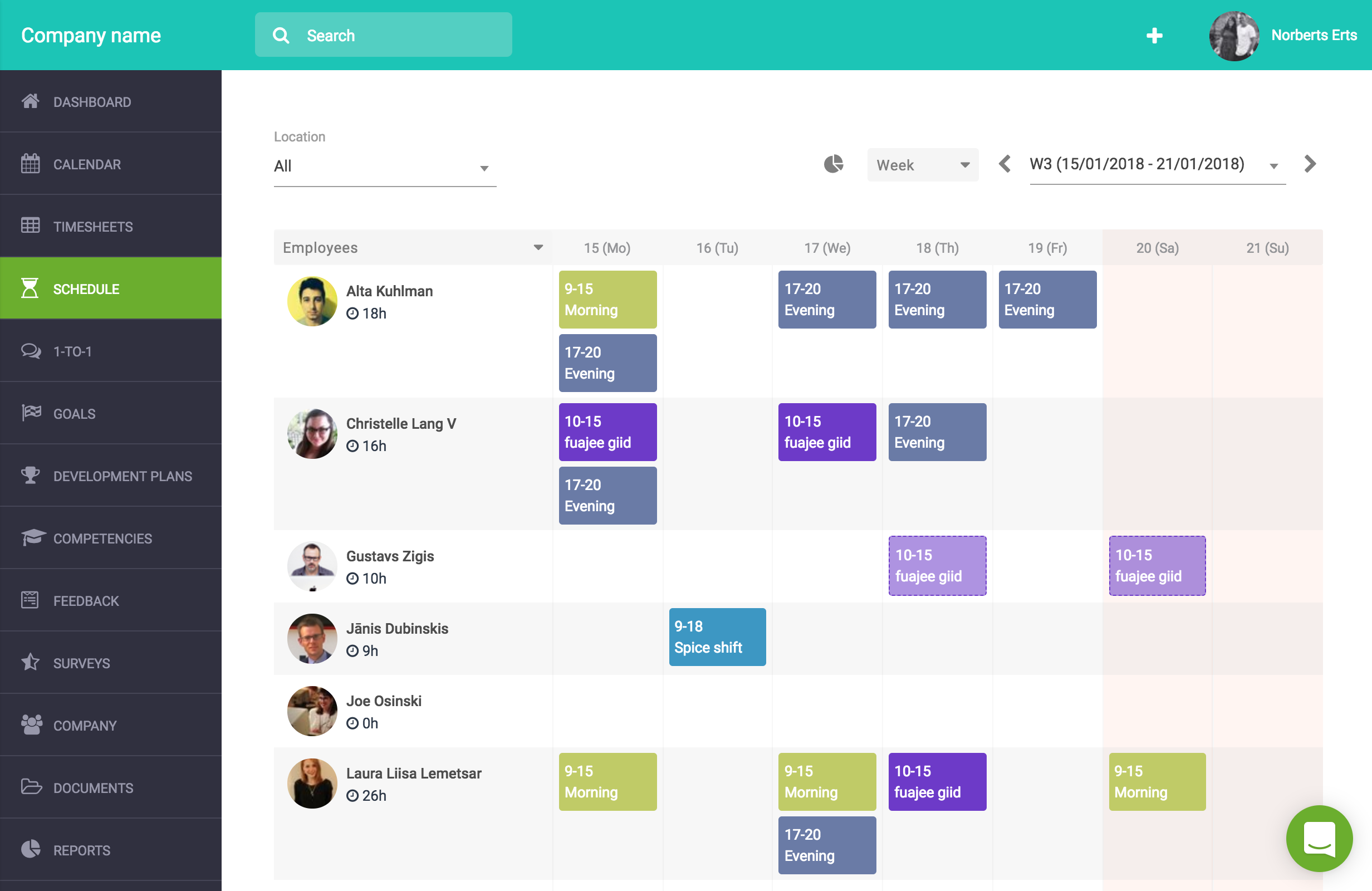 Scheduling