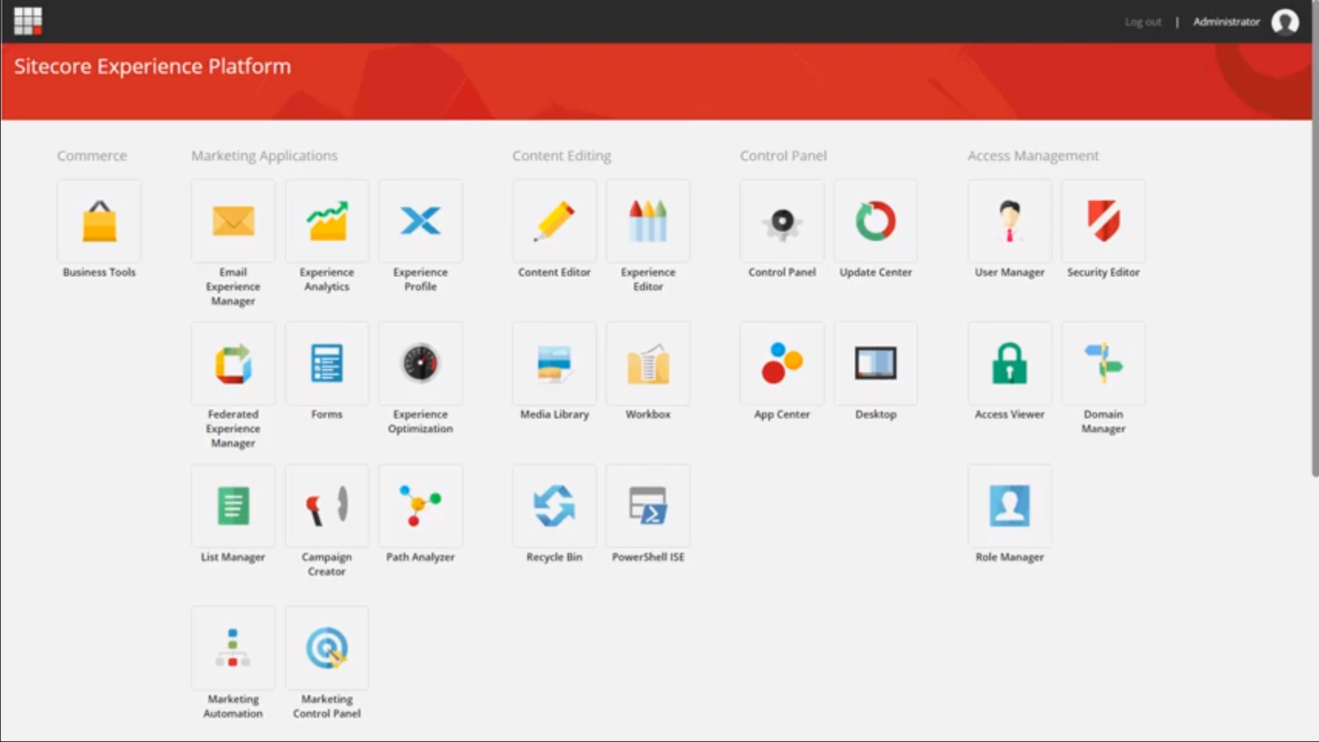Sitecore dashboard with commerce management-thumb