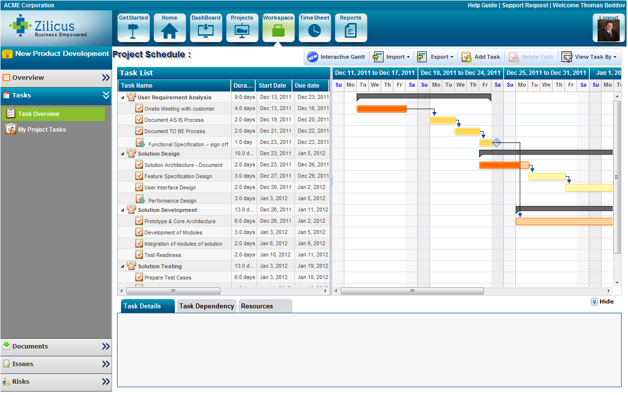 Project Schedule- Tasks, Milestones, Task Dependency
