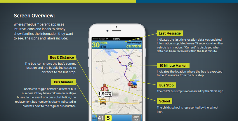 K-12 Transportation Suite mobile parent application