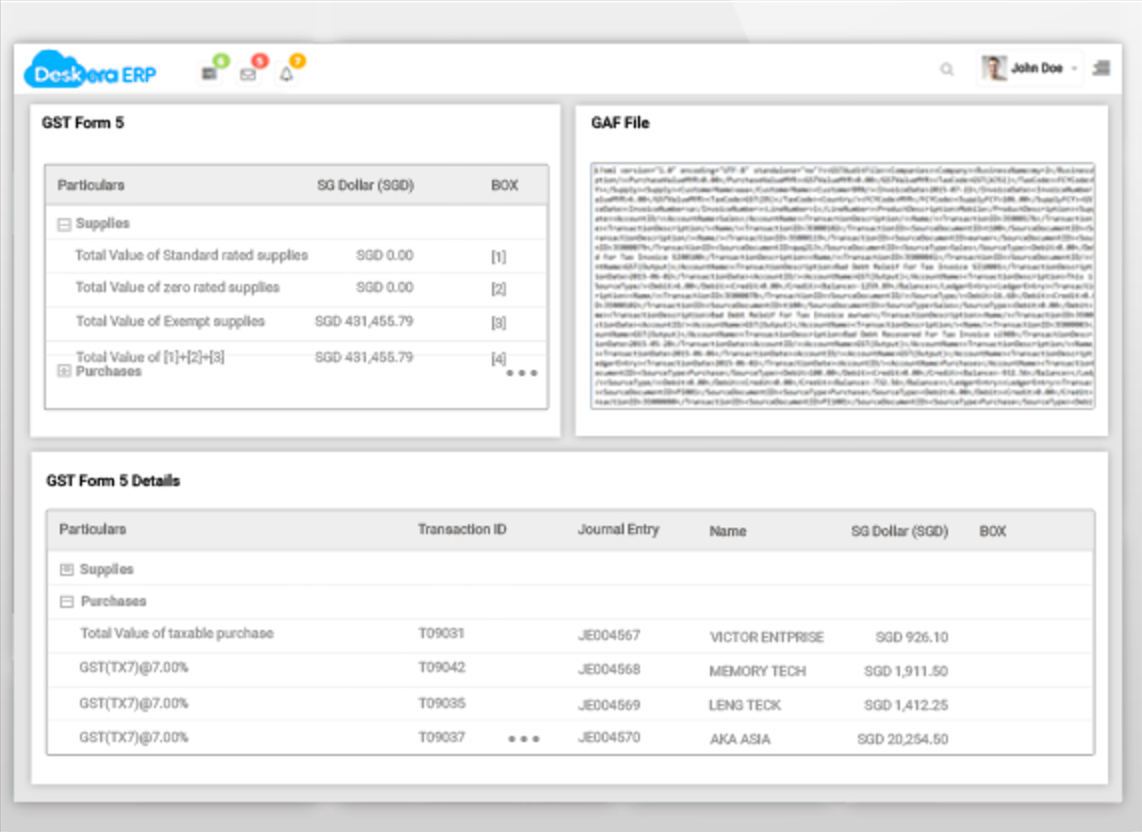 Deskera Books Software - Statutory compliance