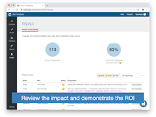 Spidergap 360 Feedback Software - Review the impact and demonstrate the return-on-investment