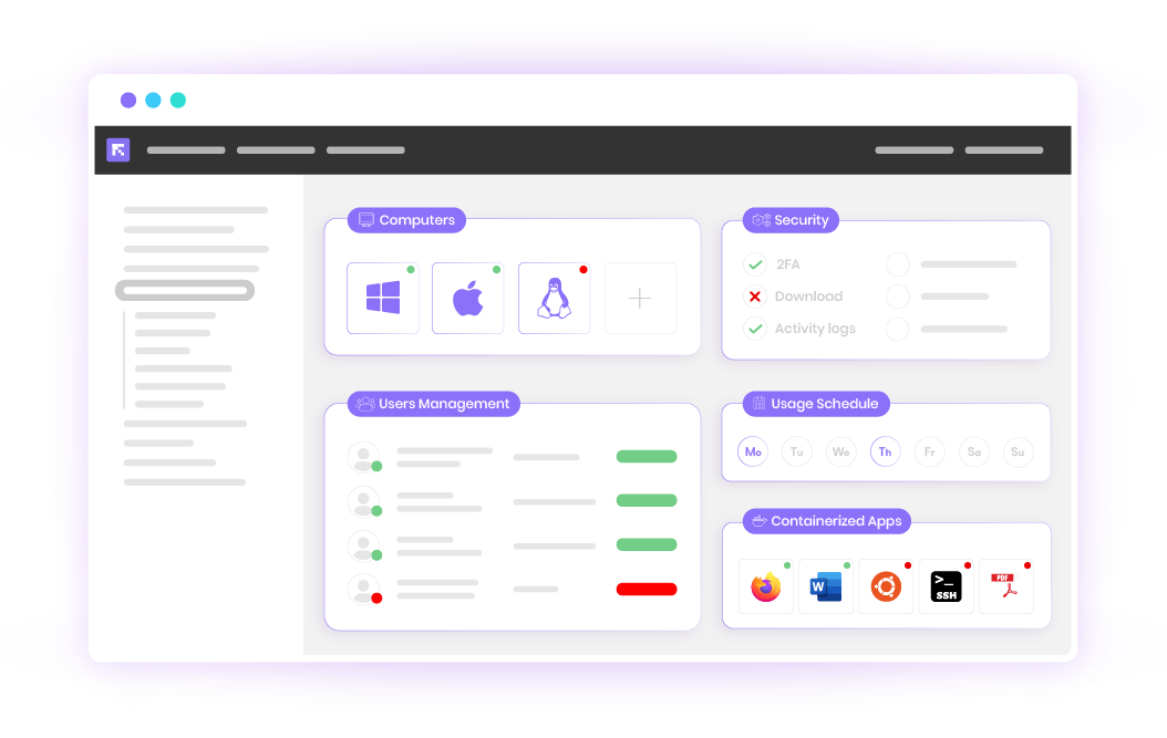 Reemo screenshot: Reemo security