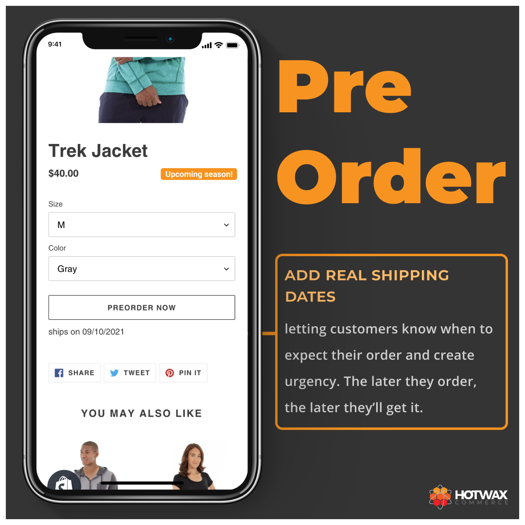 Pre-Order App for Shopify: Improve speed-to-market by selling future inventory & sell more full-price inventory & thereby reduce markdowns
