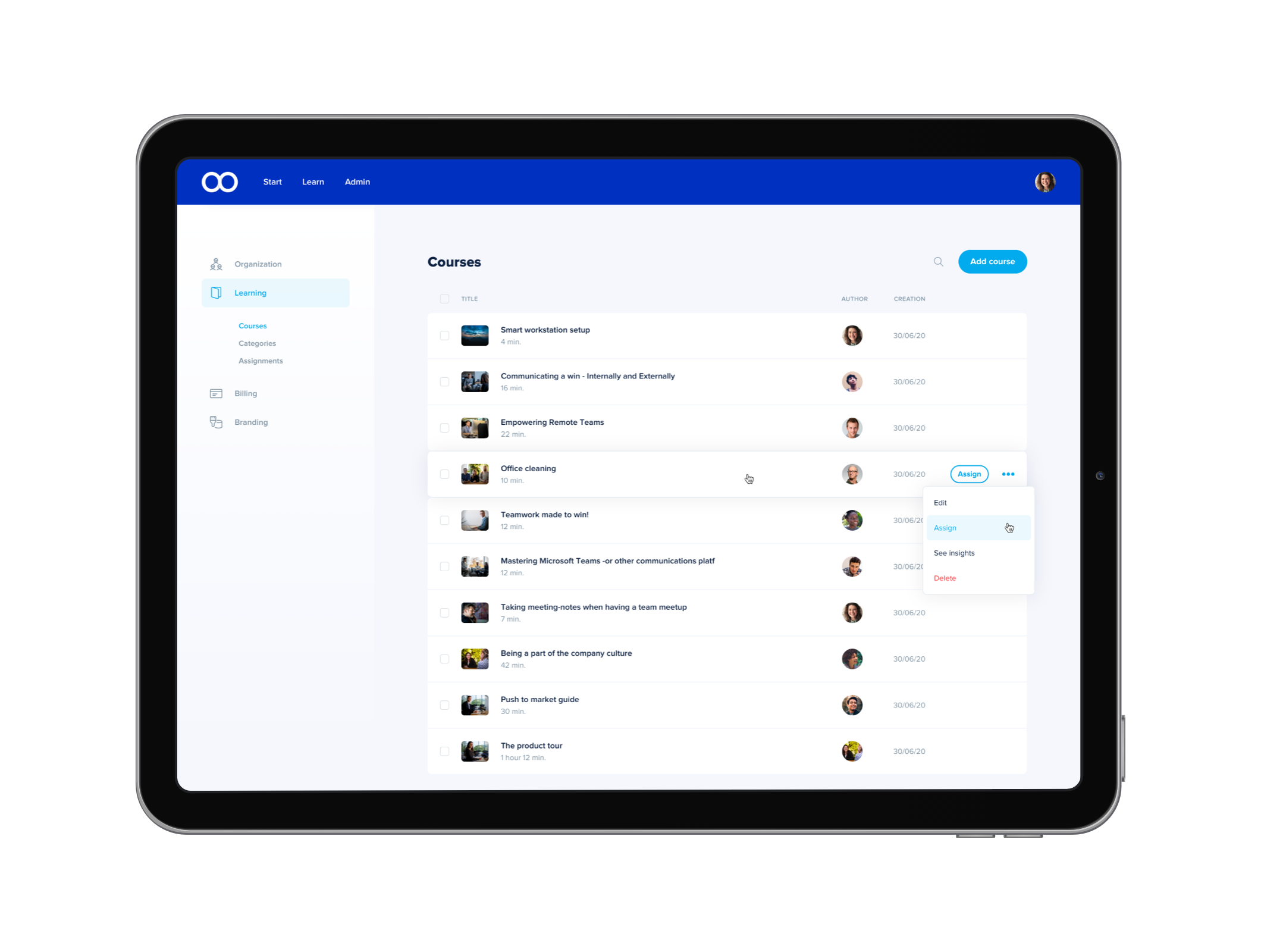 eloomi infinite Software - Assign users
