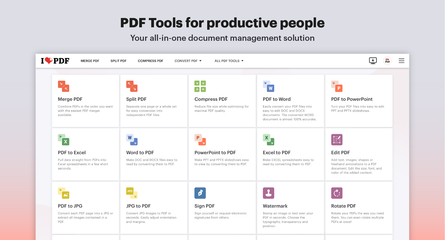 The powerful suite of PDF tools for your everyday document solutions.