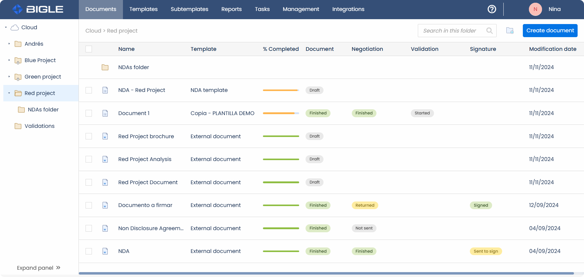 Bigle Software - Bigle CLM document vision