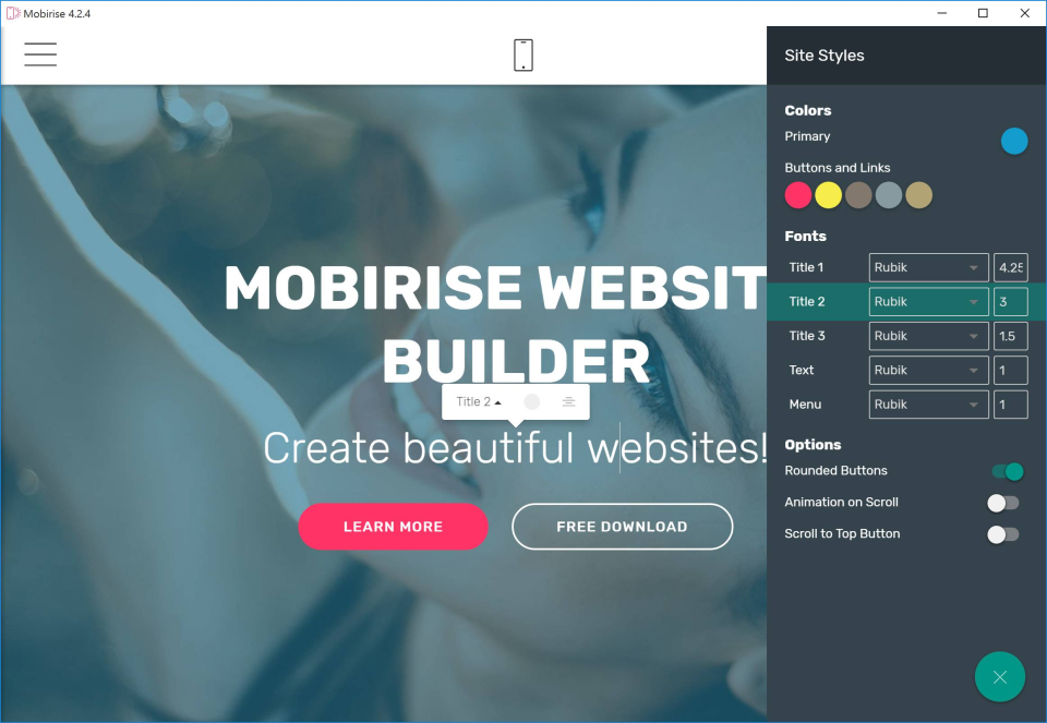 mobirise website looks different after uploading