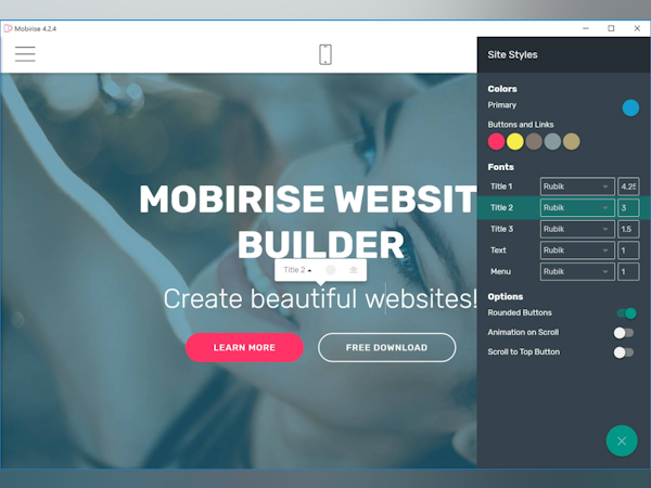 Mobirise Website Builder Logiciel - 3