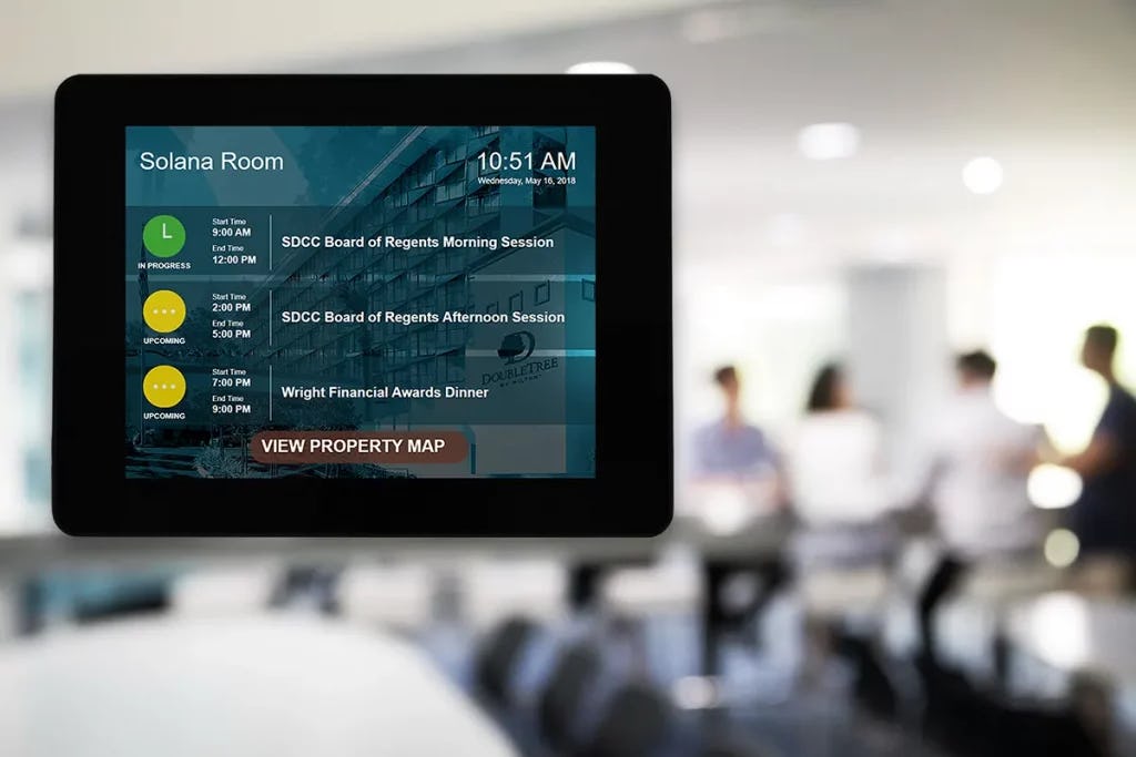 AxisTV Signage Suite Software - Deliver custom schedules with interactivity to Touch room signs. AxisTV Signage Suite lets you customize every element of on-screen playback, while showing schedule data from your own calendar app.