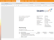 teamspace Software - teamspace creating offers, order confirmations and invoices