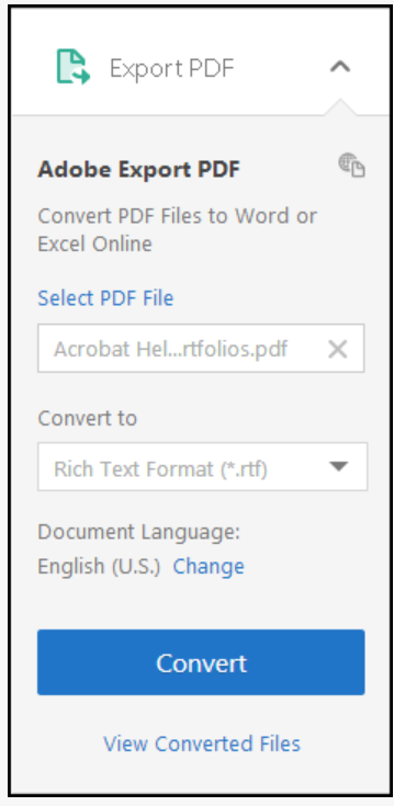 Adobe Acrobat Reader DC Software - Acrobat Reader DC export PDF documents