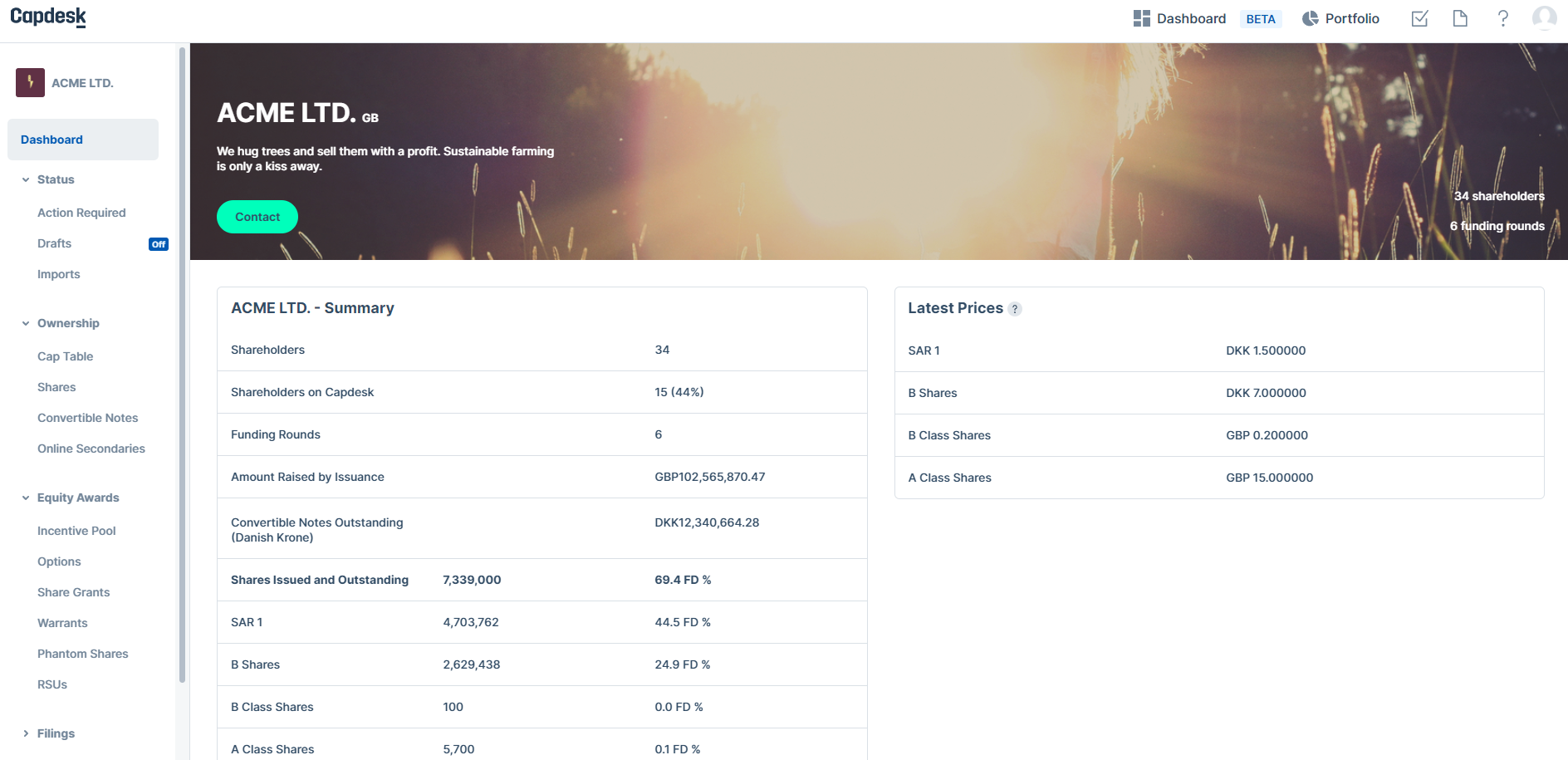 Capdesk  screenshot: Streamline and automate your equity