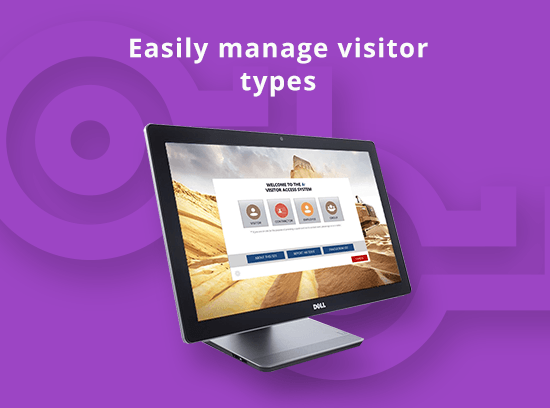 Easily manage visitor types