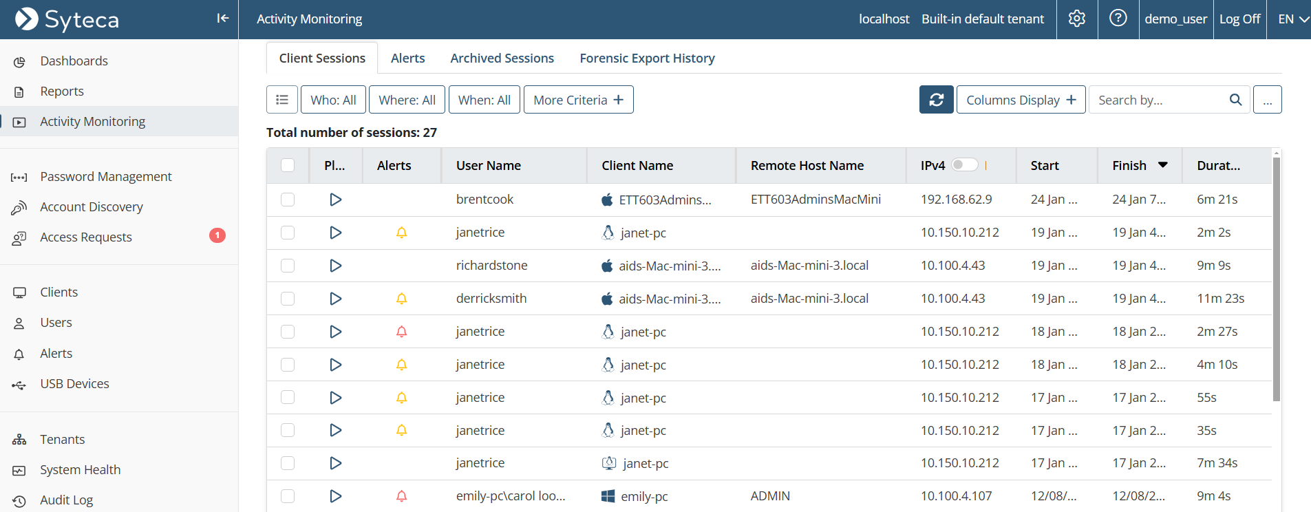 Syteca Software - Employee Monitoring and Alerts