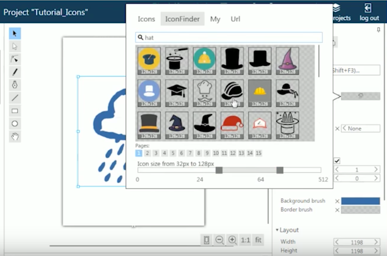 NinjaMock Software - NinjaMock also integrates with IconFinder, allowing users to search for additional icons directly from the design surface