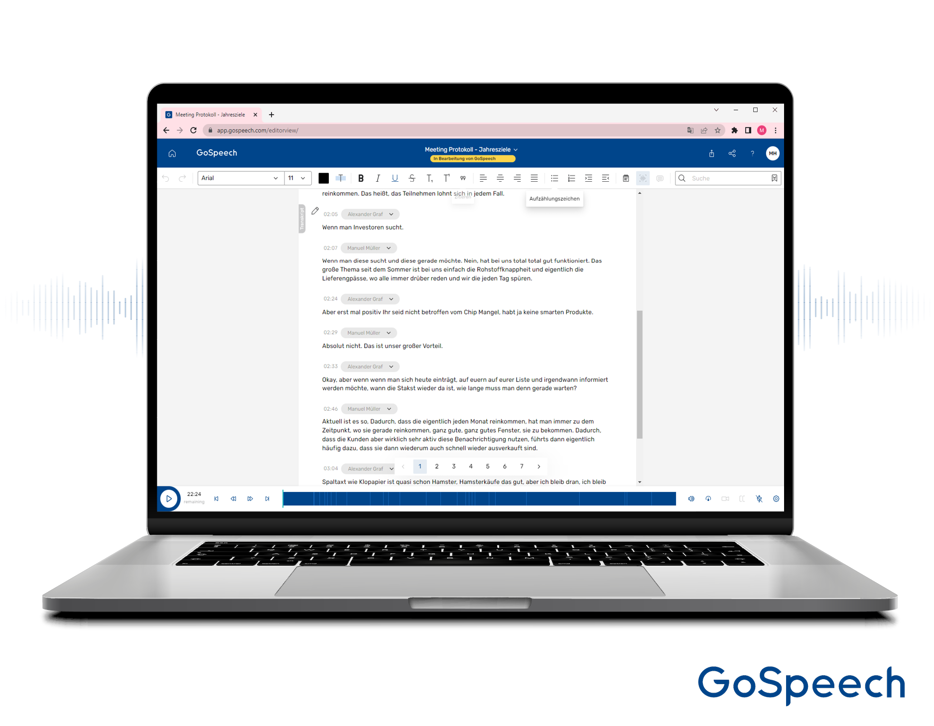 GoSpeech Software - GoSpeech transcription software