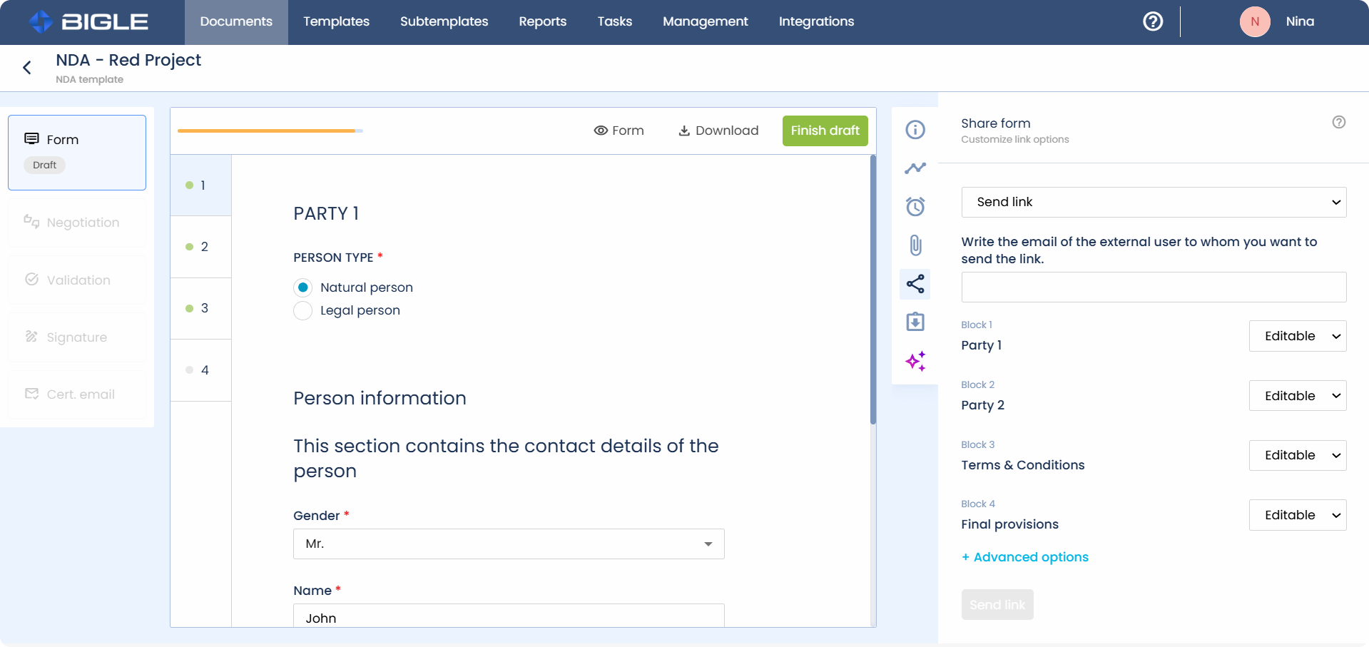 Bigle Software - Bigle CLM form sharing