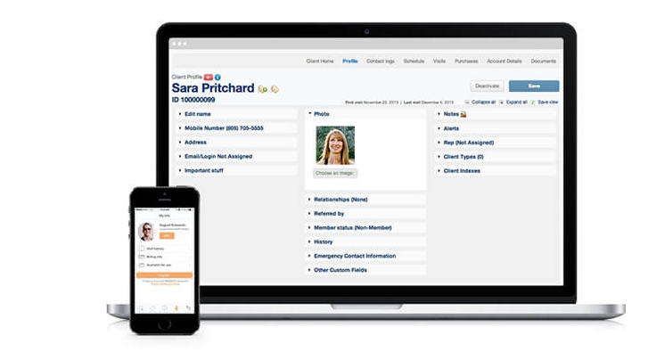 Mindbody Software - Gain quick and central access to client details