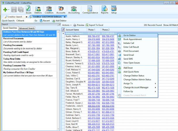 CollectPlus screenshot: Collectplus Debt Collection Software