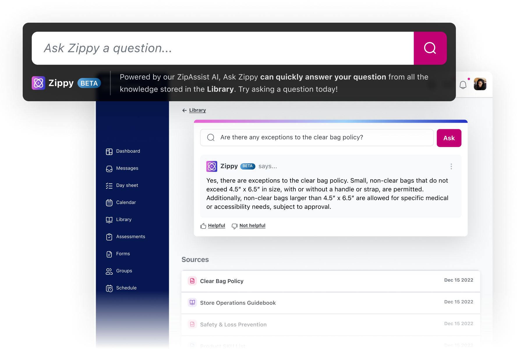 Zipline Software - AI powered resource library