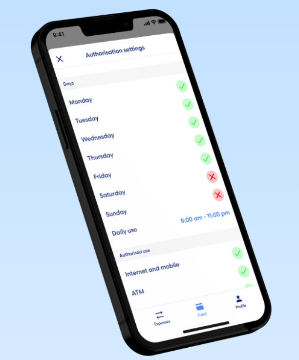 Mooncard screenshot: Mooncard settings