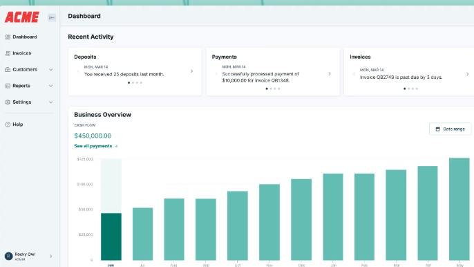 FlexPoint screenshot: FlexPoint dashboard