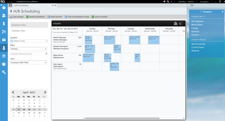 RQ Retail Management Software - Use RQ to manage employees with shift scheduling, leave requests, availability tracking, and more