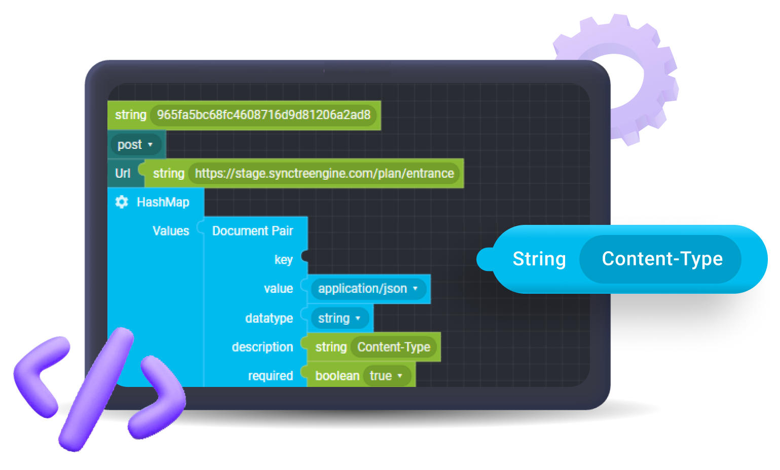 SyncTree STUDIO, a solution for building backend business logic with block coding