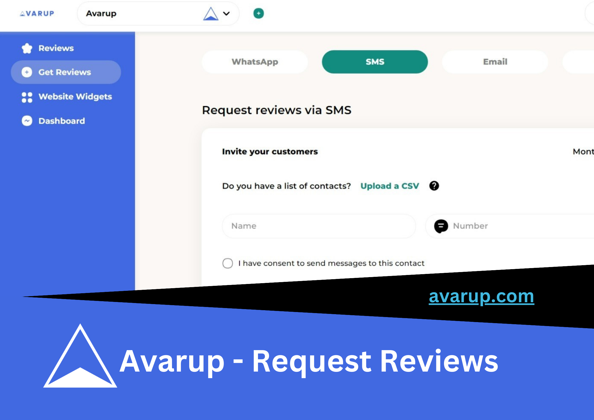 Avarup screenshot: Avarup - Request Reviews