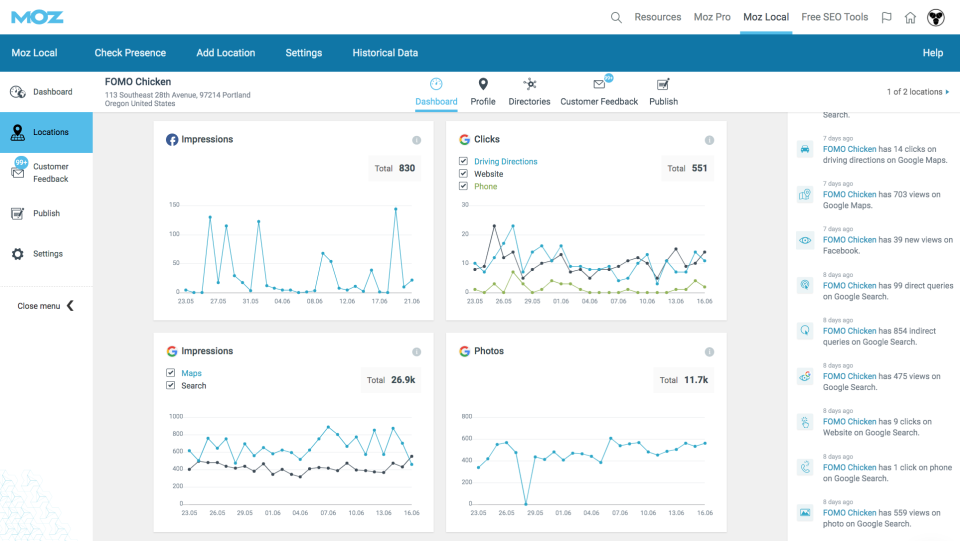 Moz Local Software - 2