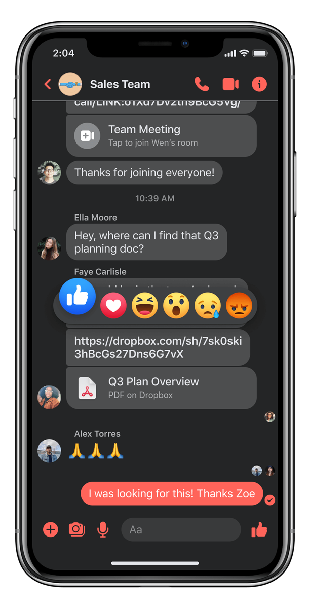 Workplace from Meta Software - iOS app chat