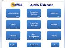 SBS Quality Database Software - SBS Quality Database Main Menu