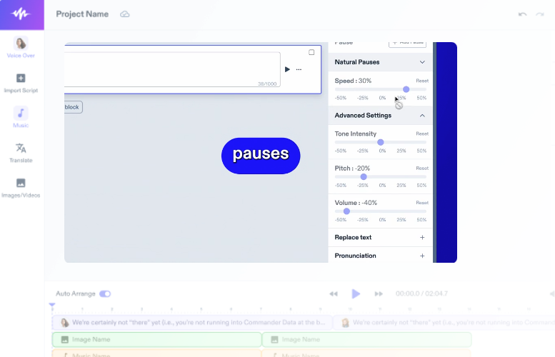Speechify Voice Over Studio screenshot