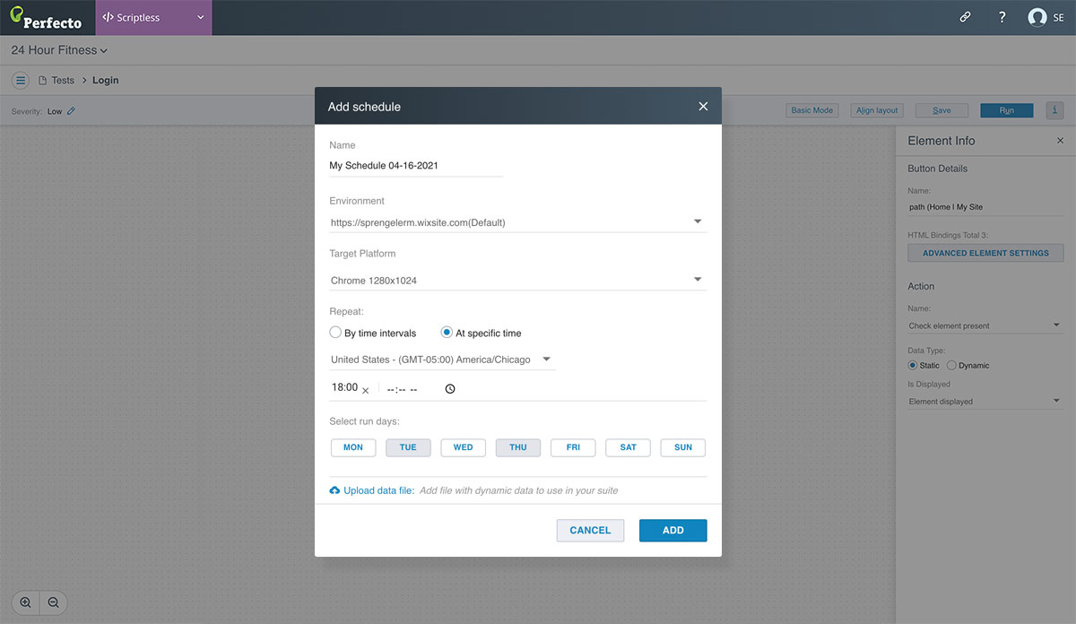 Test scheduling & monitoring