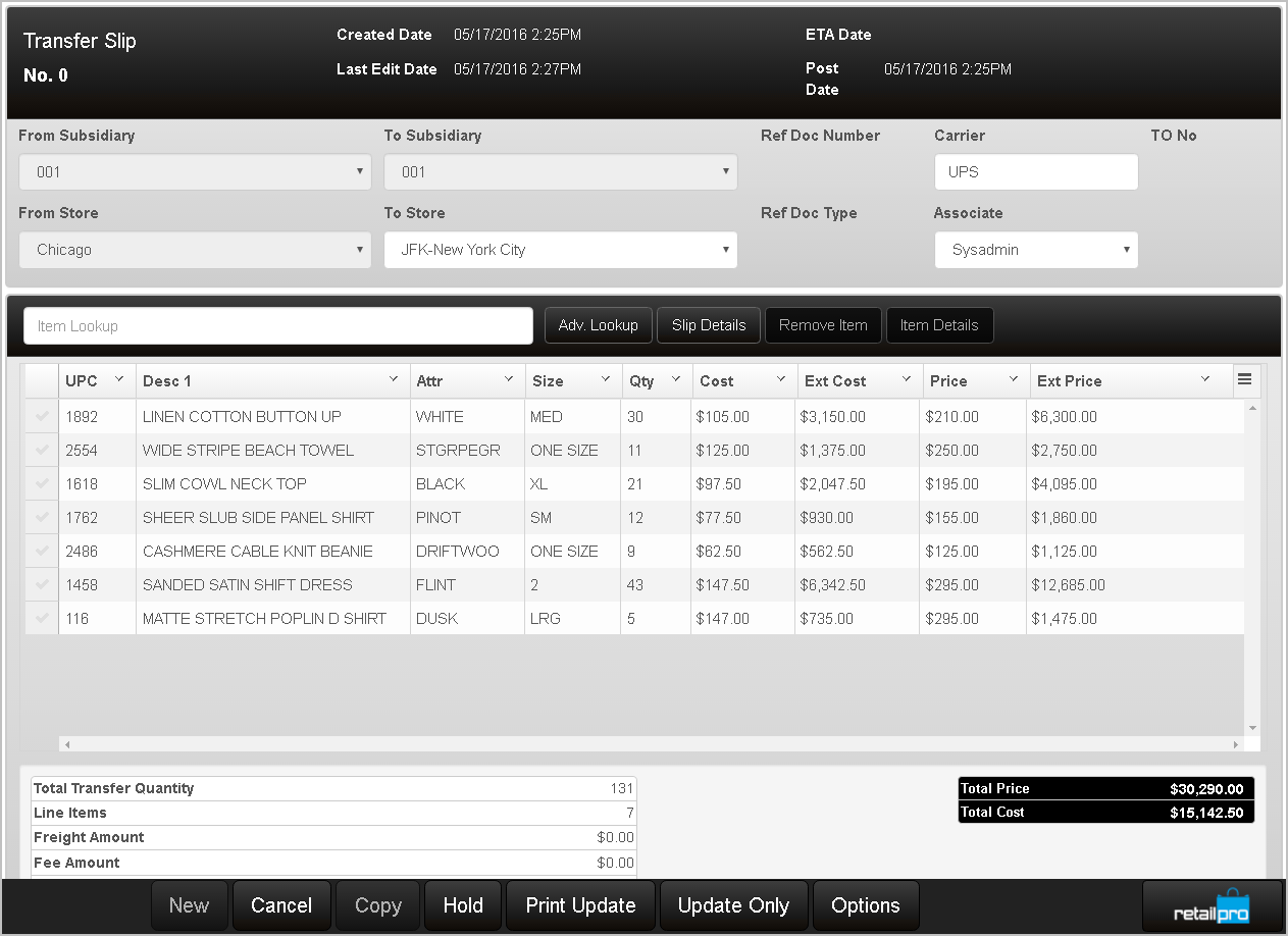 Manage inventories across multiple locations